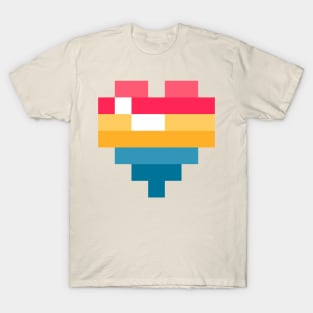 Pixel Heart - Pan Pride T-Shirt T-Shirt